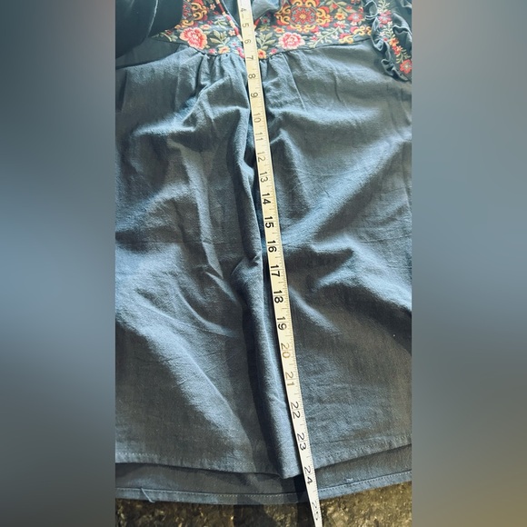 Savanna Jane Blue Floral Embroidered Blouse - Picture 8 of 9